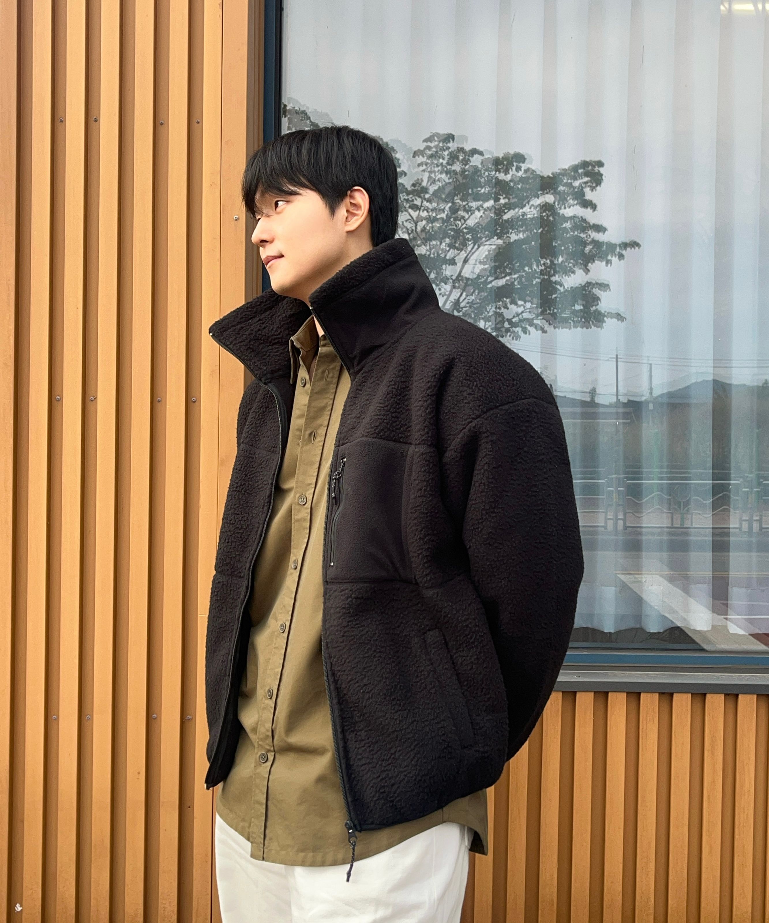 MUSINSA公式 | POLYGRAM PG HIGH NECK フリースジップアップジャケット
