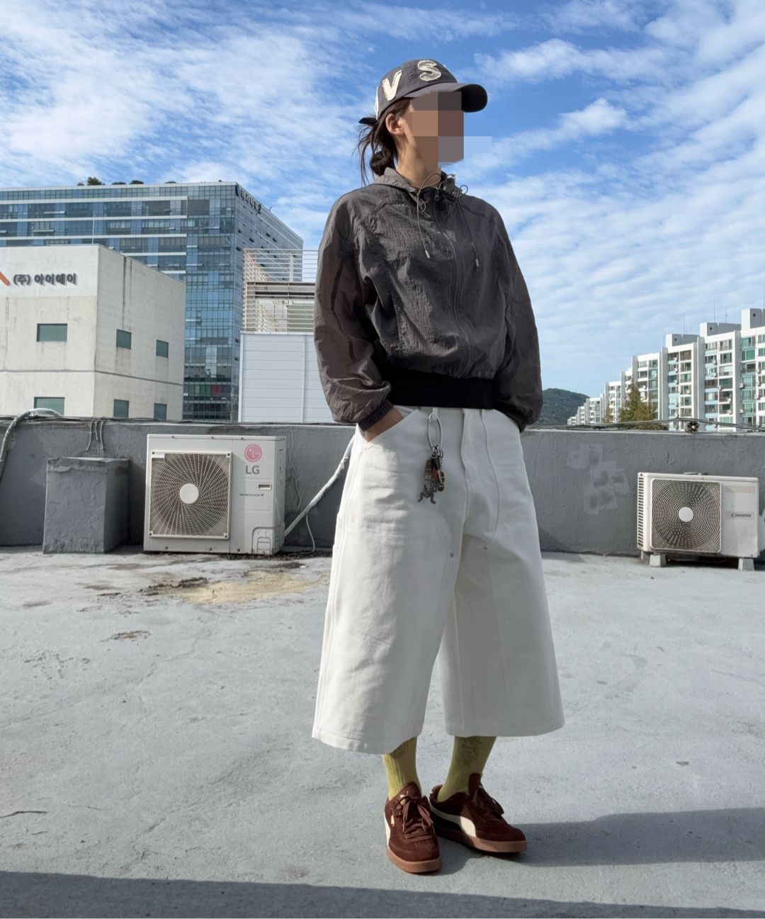 MUSINSA公式 | SUNLOVE Cut Off Capital Cap Charcoal