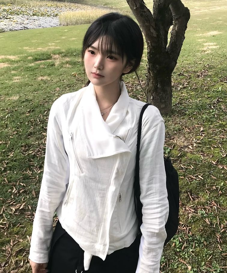 MUSINSA | FLAREUP Asymmetrical Biker Leather Jacket (FL-047_Leather)