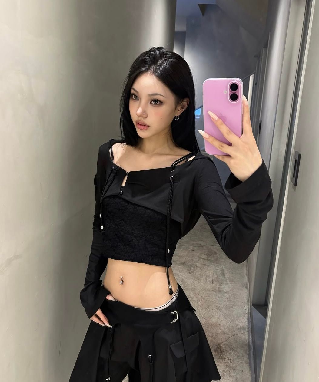 MUSINSA公式 | KASHIKO Hooded Bolero Cardigan