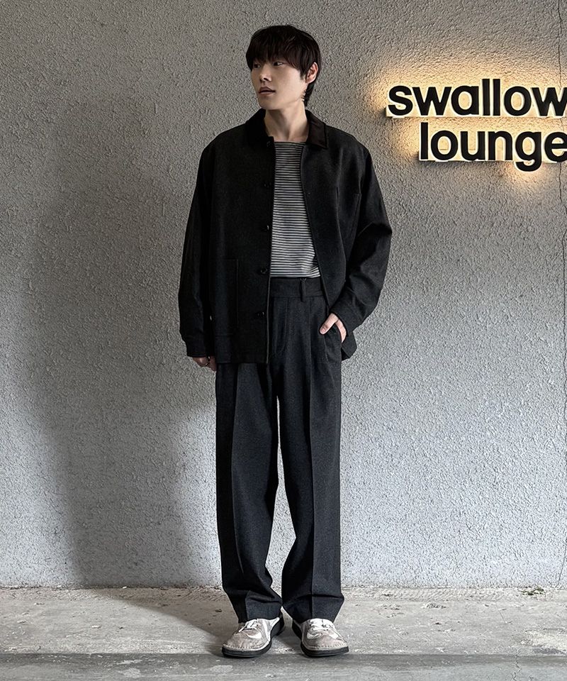 MUSINSA | ANOTHER OFFICE Santiago Mild Slacks (Black)