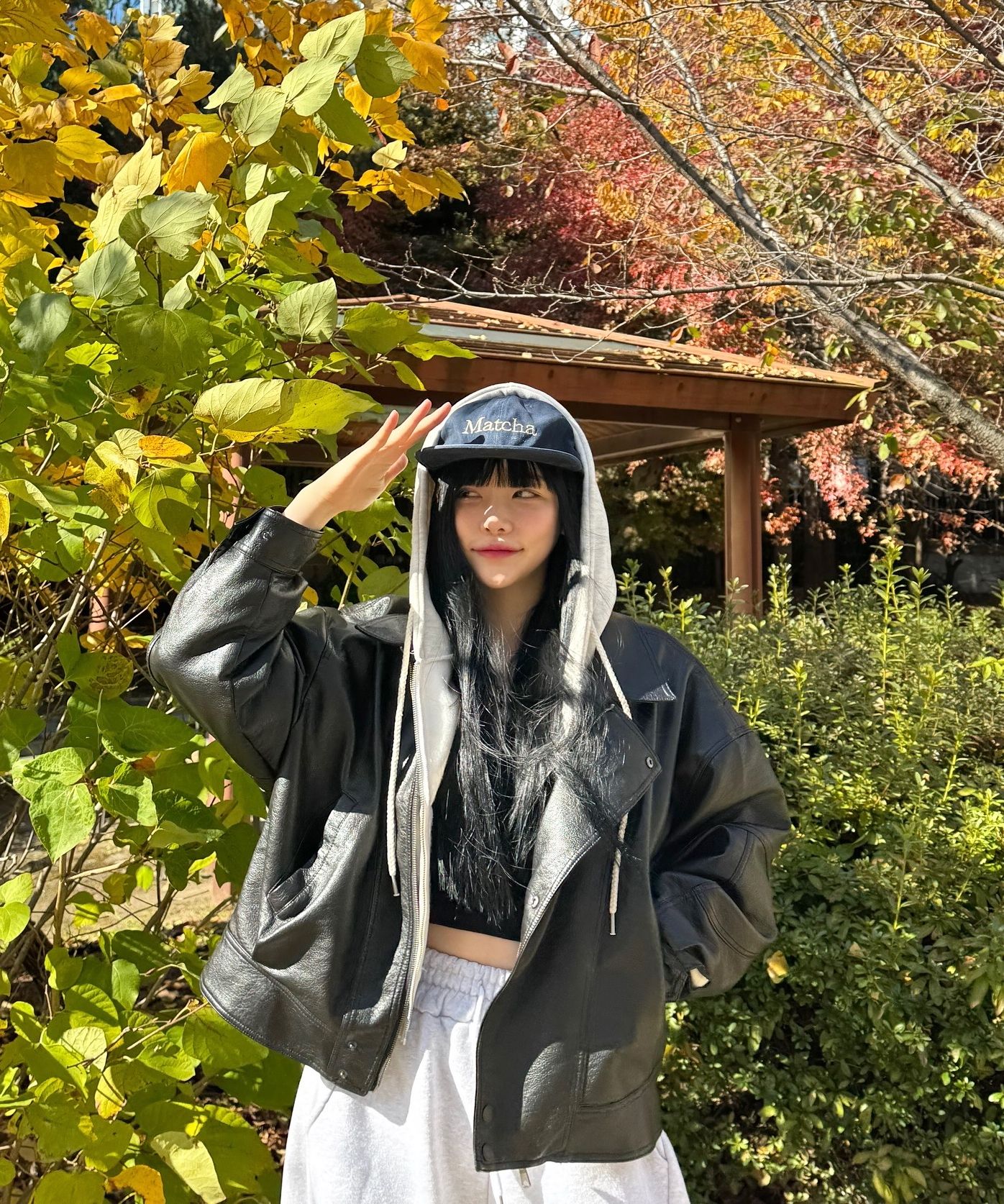 MUSINSA | LADY VOLUME 9182 Vintage Washing Leather Jacket (BLACK)