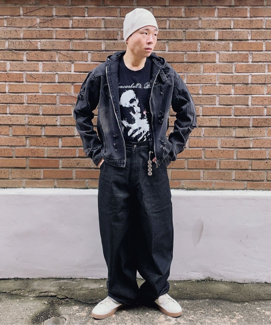 MUSINSA | GLACK GZP002 Blue Tribal Low Denim Pants (BLACK)