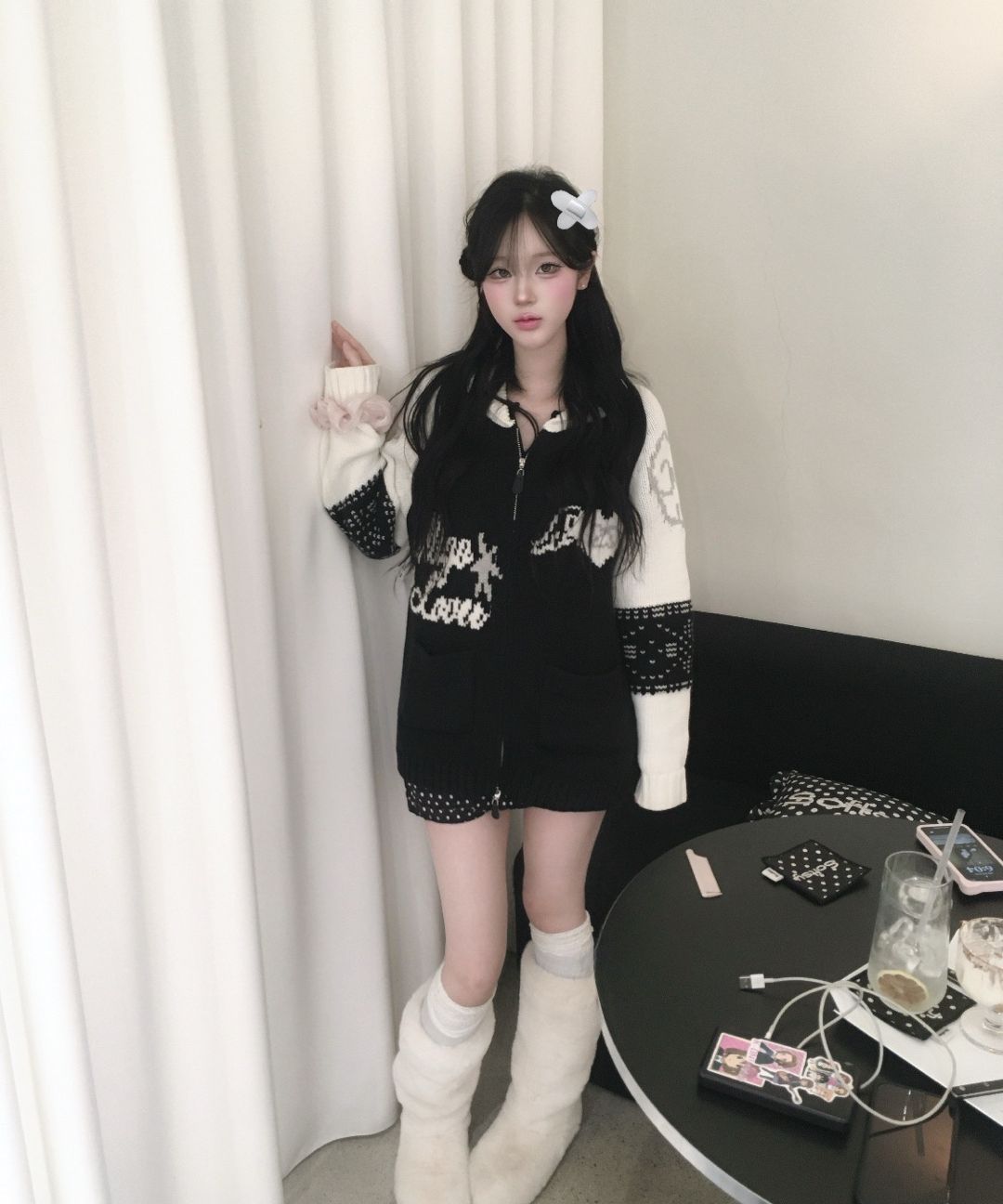 MUSINSA公式 | ILLIGO エンジェリング コウイチャン ニットジップ