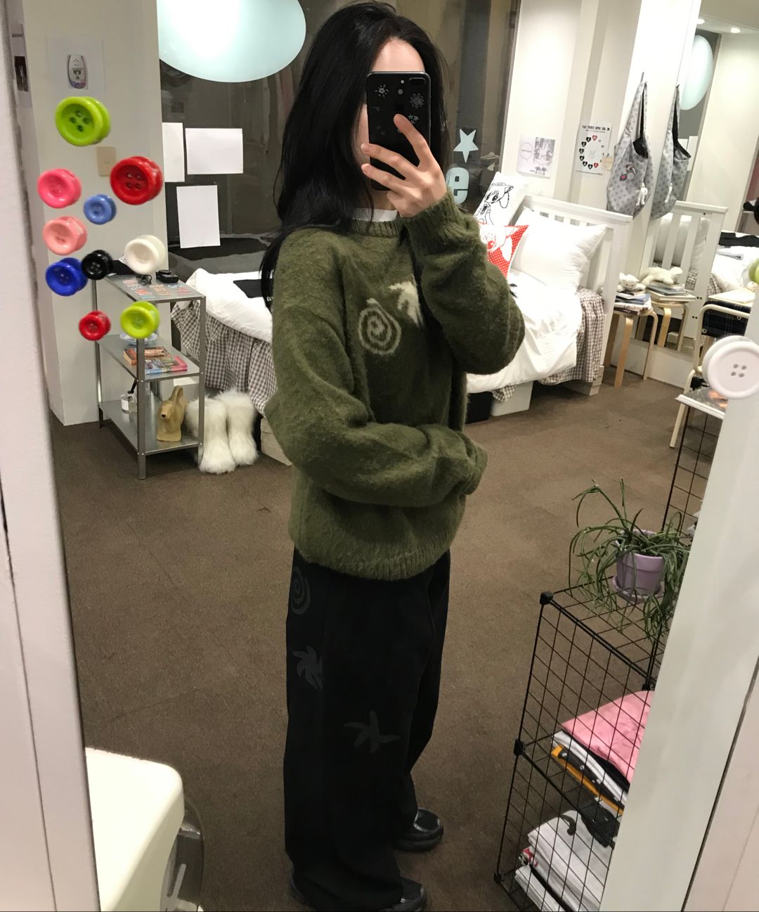 MUSINSA公式 | ITZAVIBE DOODLE COTTON PANTS