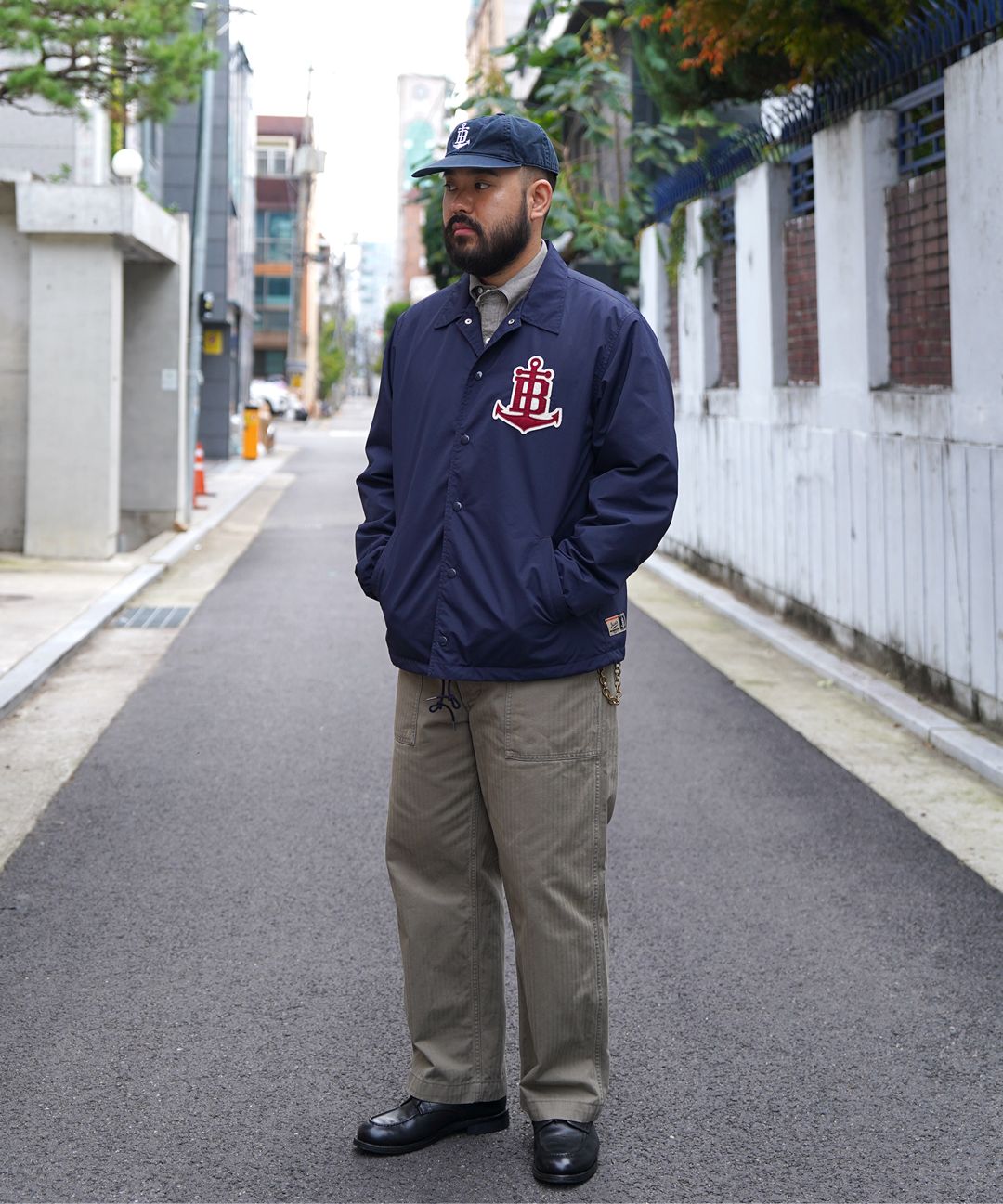 MUSINSA | BANTS BGS Vintage Baseball Coach Jacket - Red