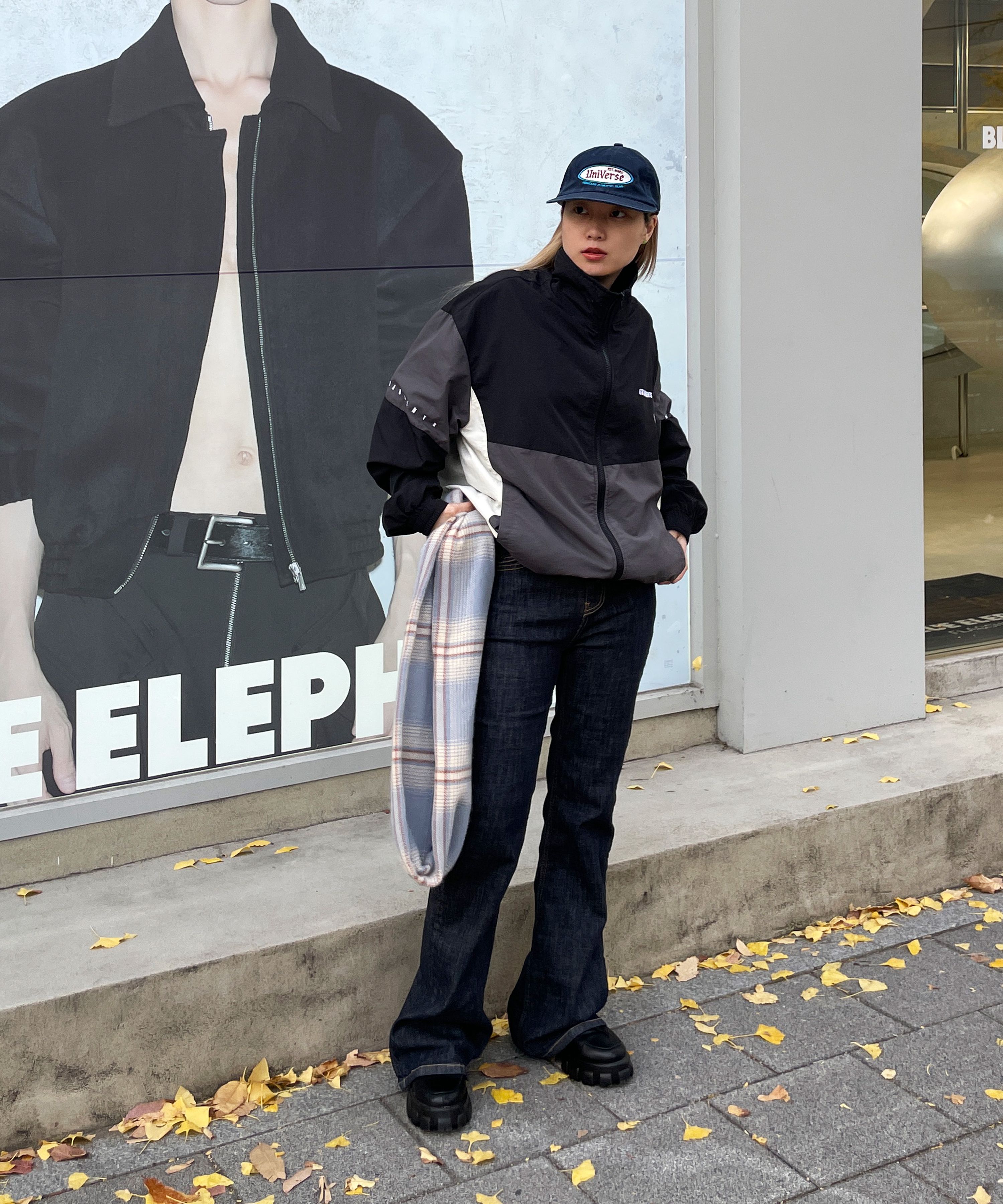 MUSINSA公式 | QT8 GARMENTS RG Old Track Jacket (Black/Red)