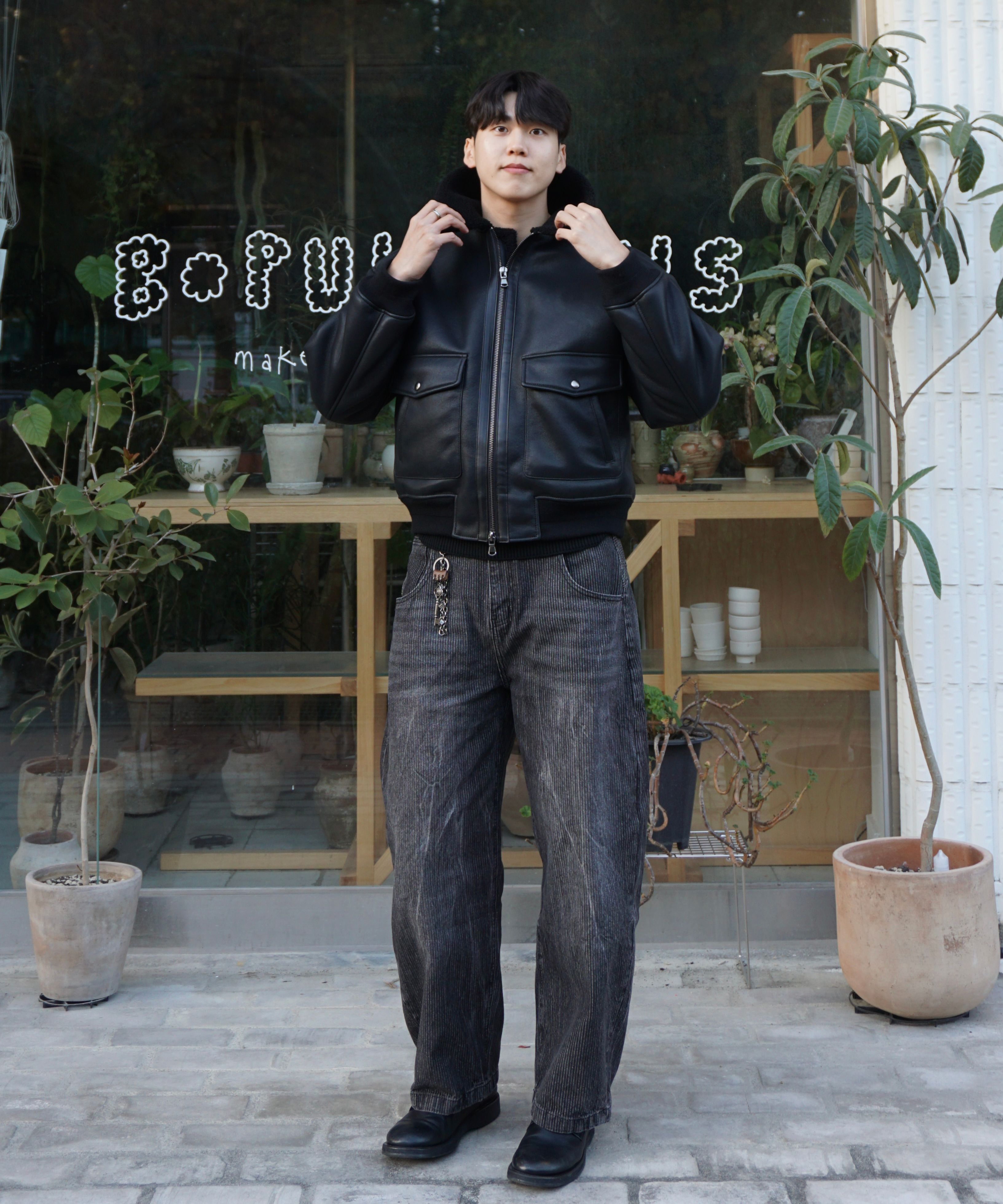 MUSINSA公式 | CONNECT KINLOCH A-2 ムートンボンバージャケット