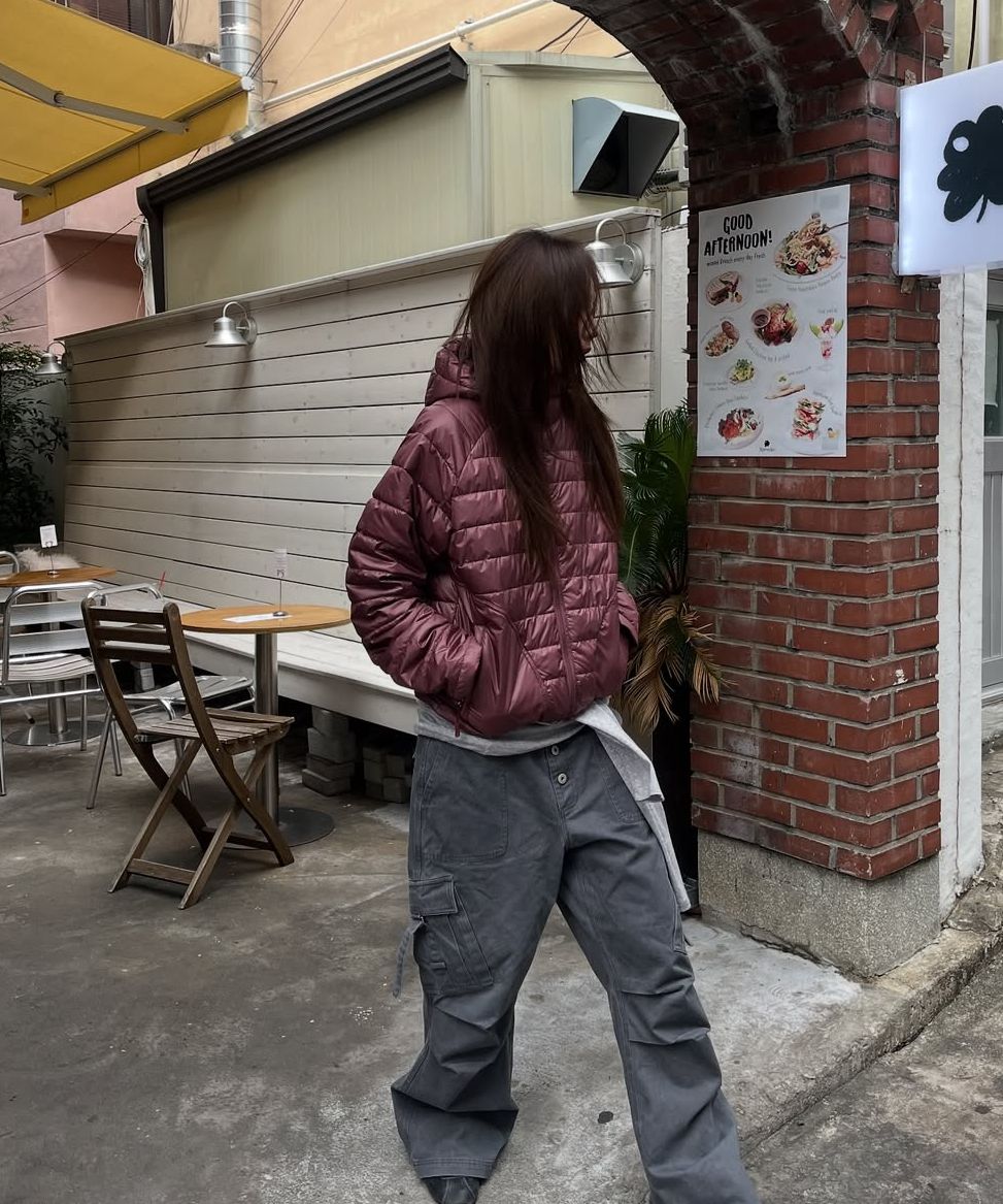 ジャケット・アウター FANCY CLUB Lightweight Swing Puffer MUSINSA | FANCY CLUB Lightweight Swing Puffer (BURGUNDY) F25ZA001