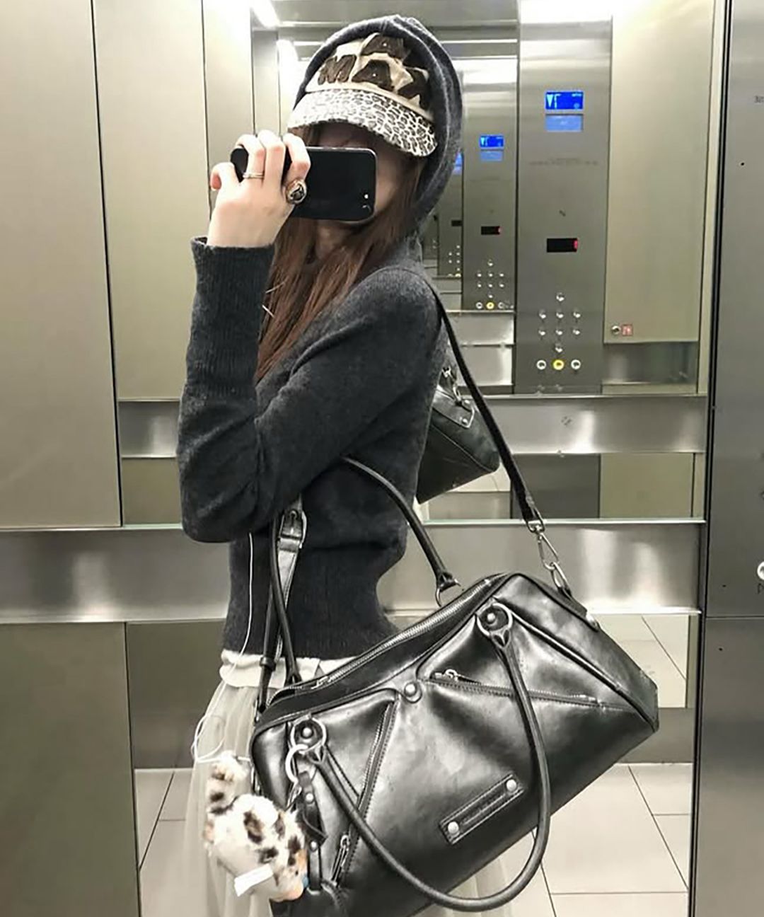 썬번프로젝트(SUNBURNPROJECT) Faux Leather M.O.S Bag, METAL