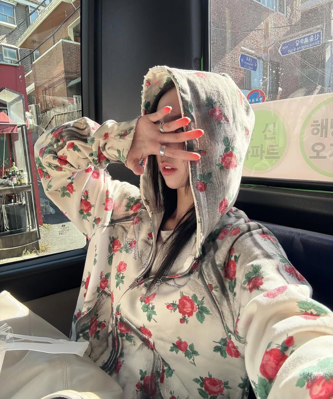 그레일즈(GRAILZ) FLOWER DIRTY ZIP HOODIE [WHITE] - 사이즈 & 후기 