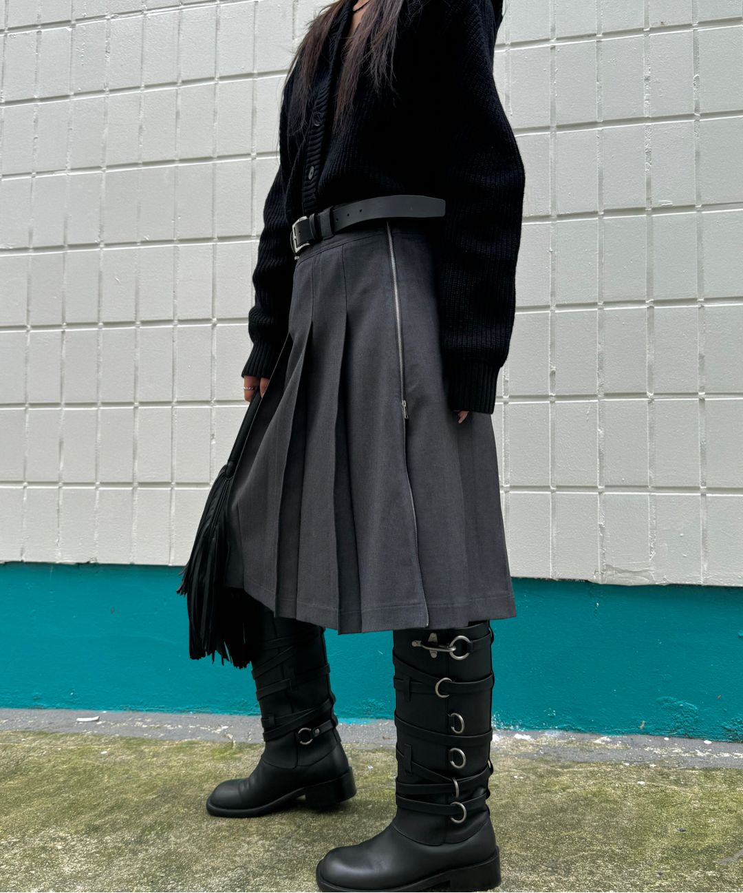 MUSINSA | LCDC TM DOUBLE BUCKLE LEATHER BELT