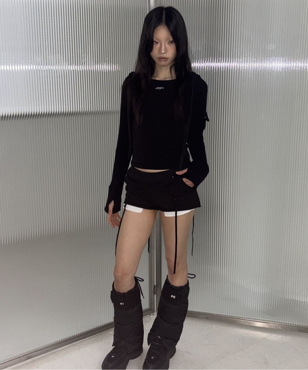 41pray Knit Hoodie Bolero Cardigan韓国 MUSINSA公式 | 41PRAY Knit Hoodie Bolero Cardigan / Grey