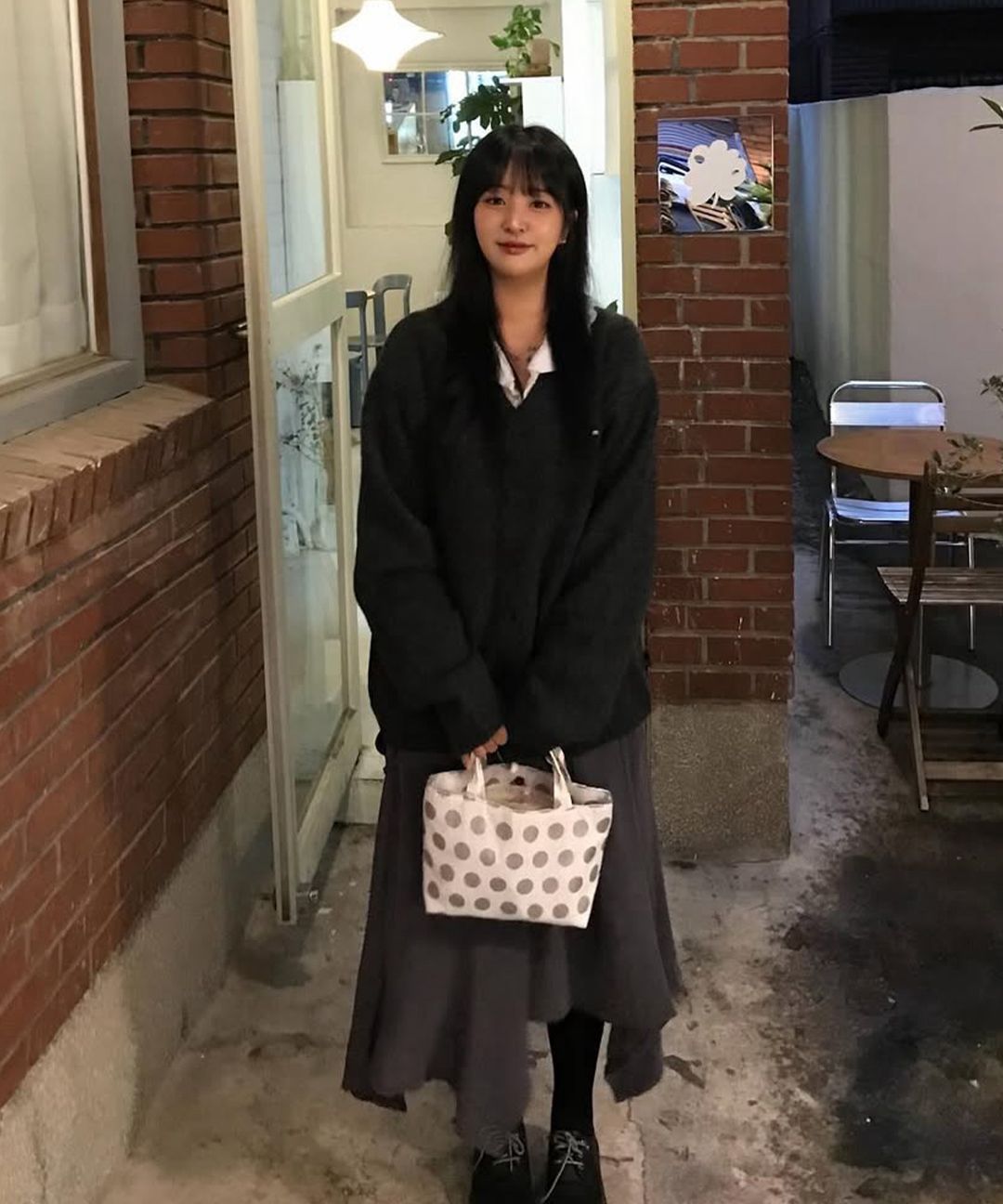 미세키서울(MISEKI SEOUL) Flutter folding Skirt CHARCOAL - 사이즈