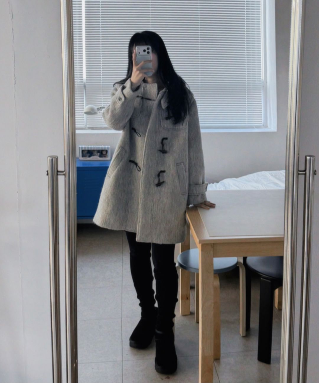 MUSINSA公式 | ROLAROLA HOOD DUFFLE HALF COAT LIGHT BEIGE