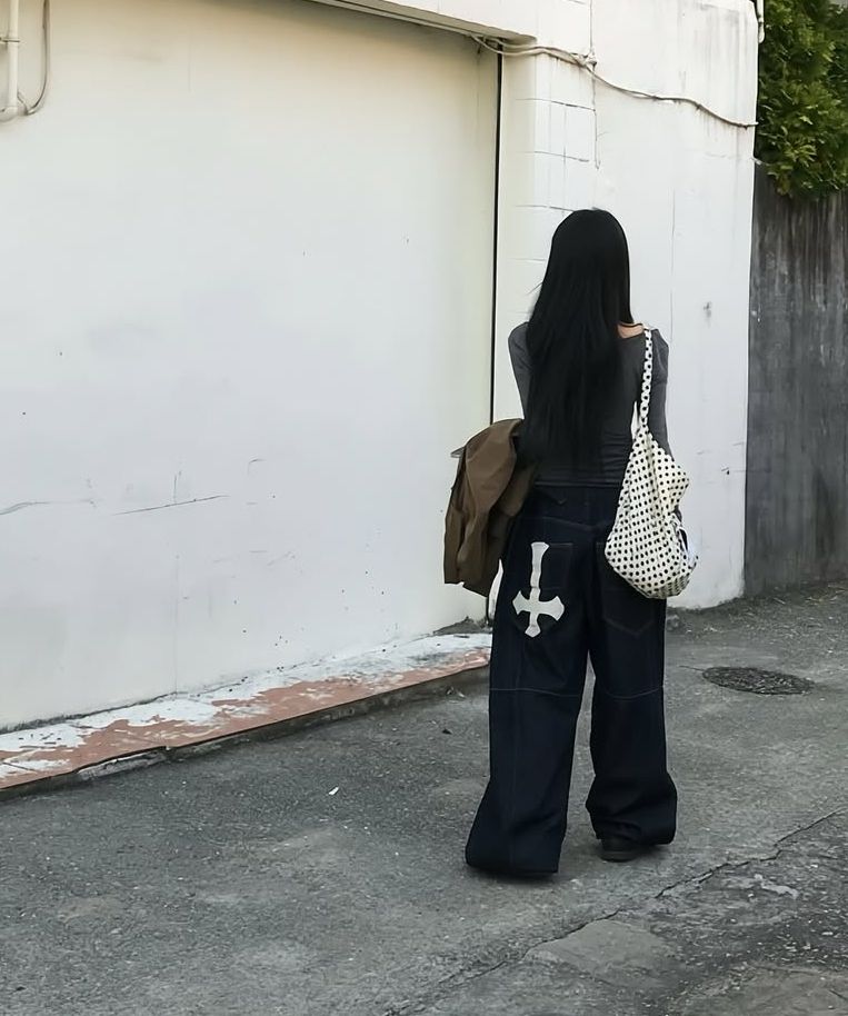 MUSINSA | SCHISM INDUCING 3D TRUE BAGGY JEANS NAVY