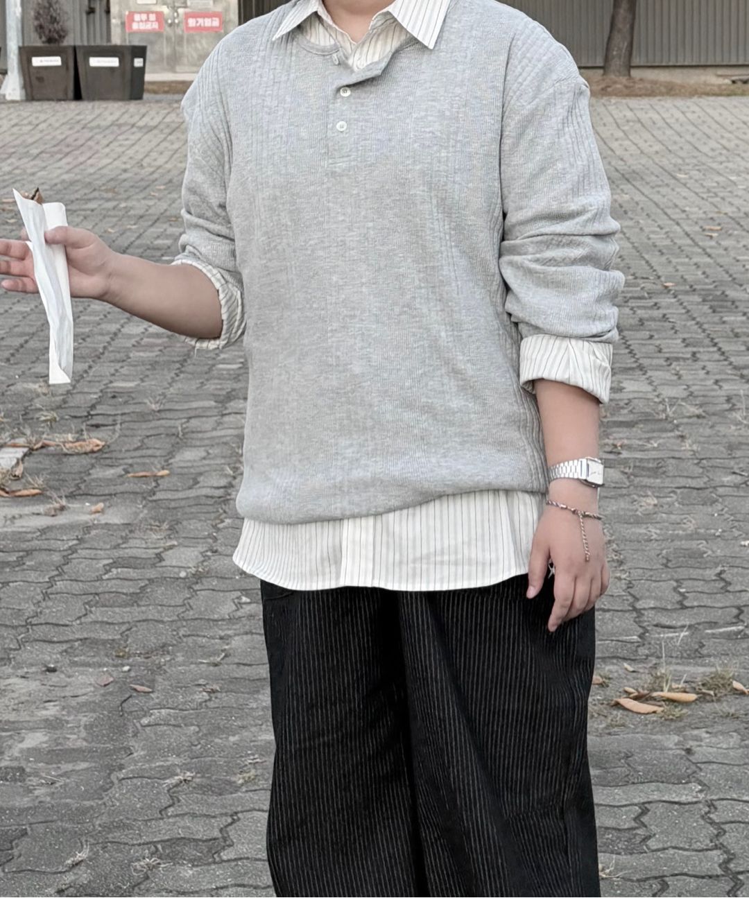 MUSINSA公式 | THE COLDEST MOMENT TCM starfish pin stripe pants (black)