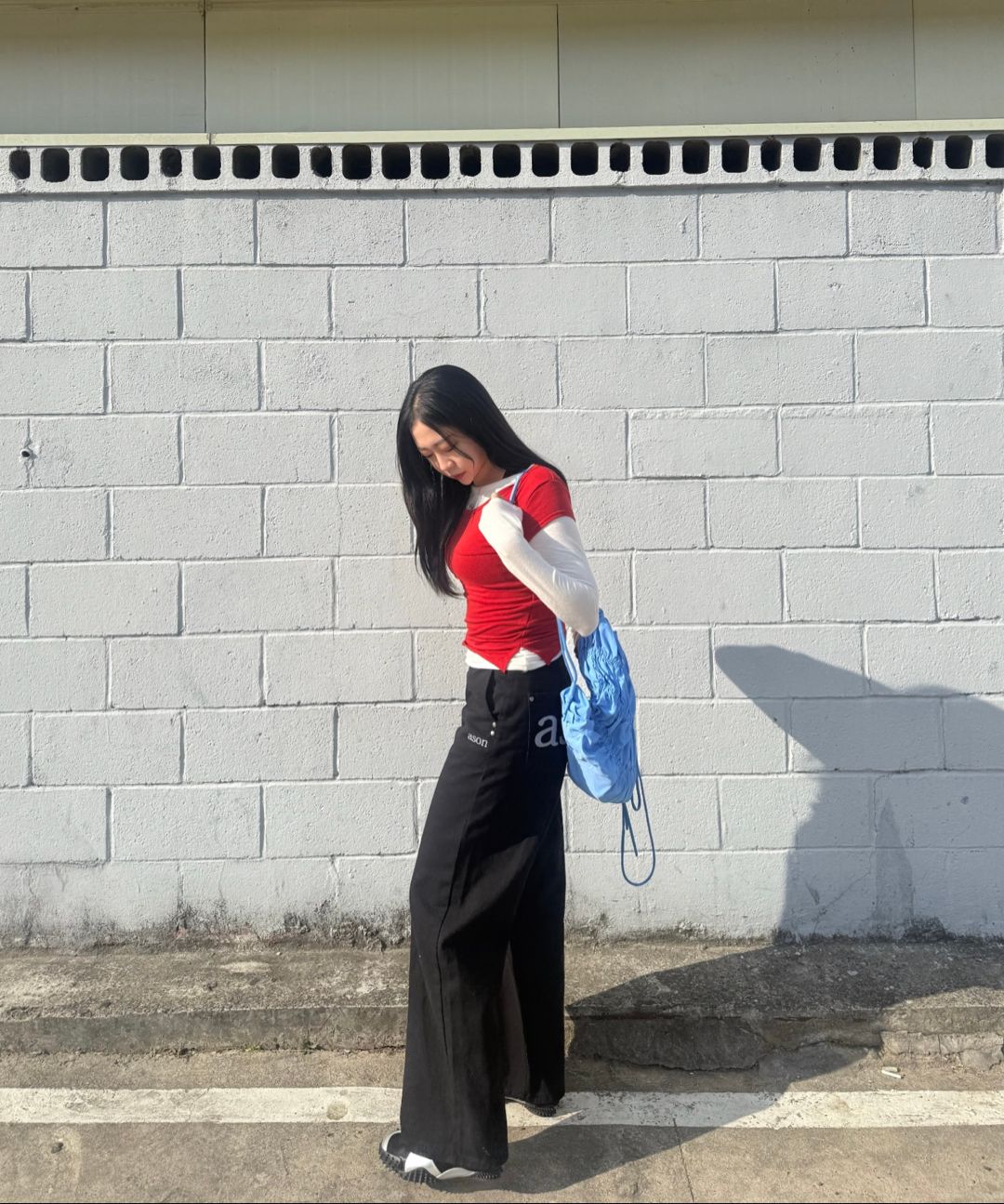 MUSINSA公式 | ASON SMOG WIDE PANTS / BLACK