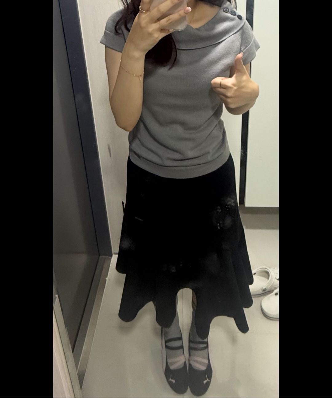【Miseki seoul】Shirring ruffle midi skirt MUSINSA | MISEKI SEOUL Shirring ruffle midi skirt BLACK