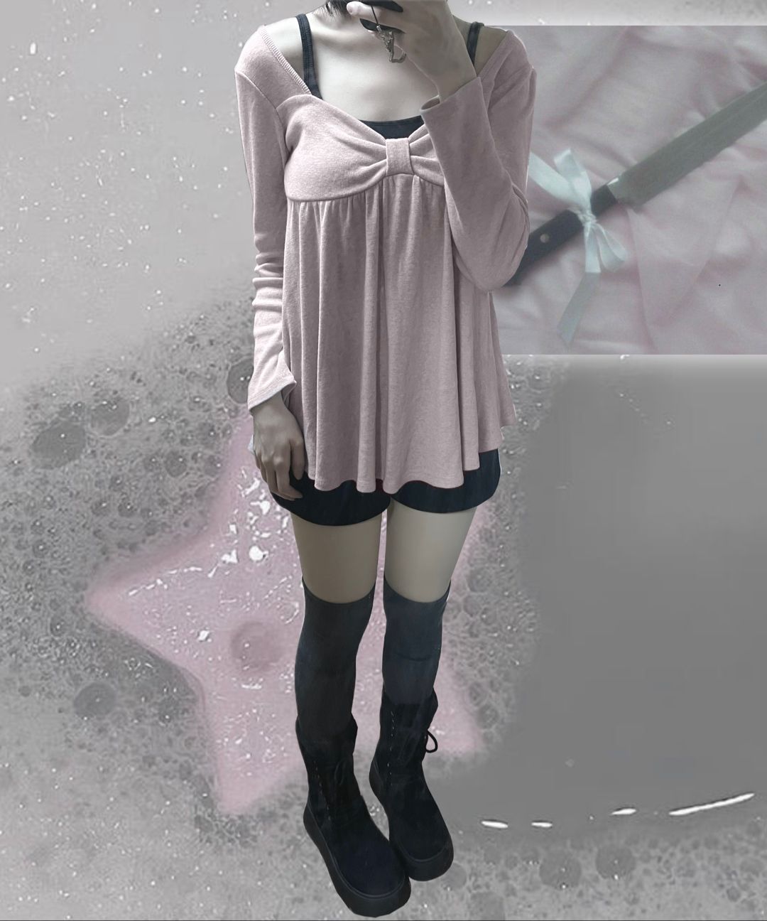 익스파이어드걸(EXPIRED GIRL) [7th] Bambi Soft Top Light Grey