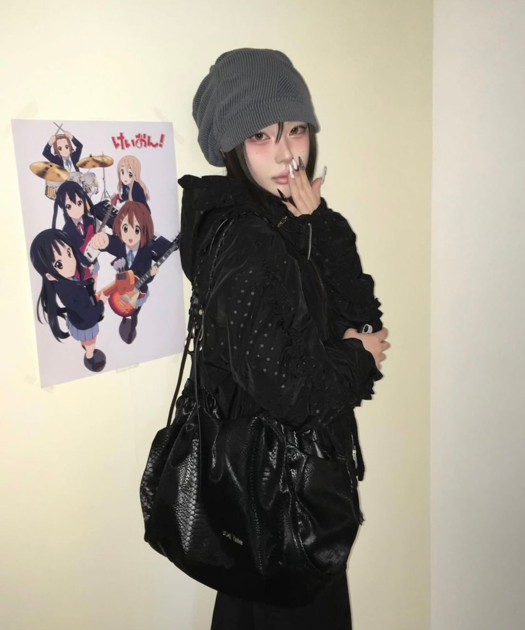 MUSINSA | ILLIGO Frill Dot Windbreaker Black