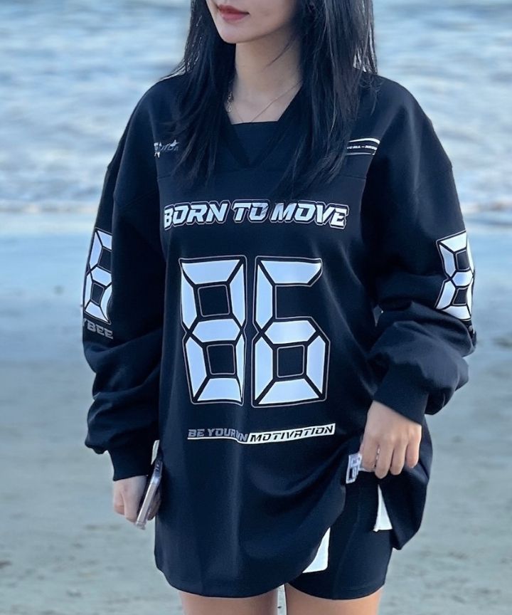 MUSINSA公式 | LAZYBEE ジャイアントフィット 長袖Tシャツ ラグビー
