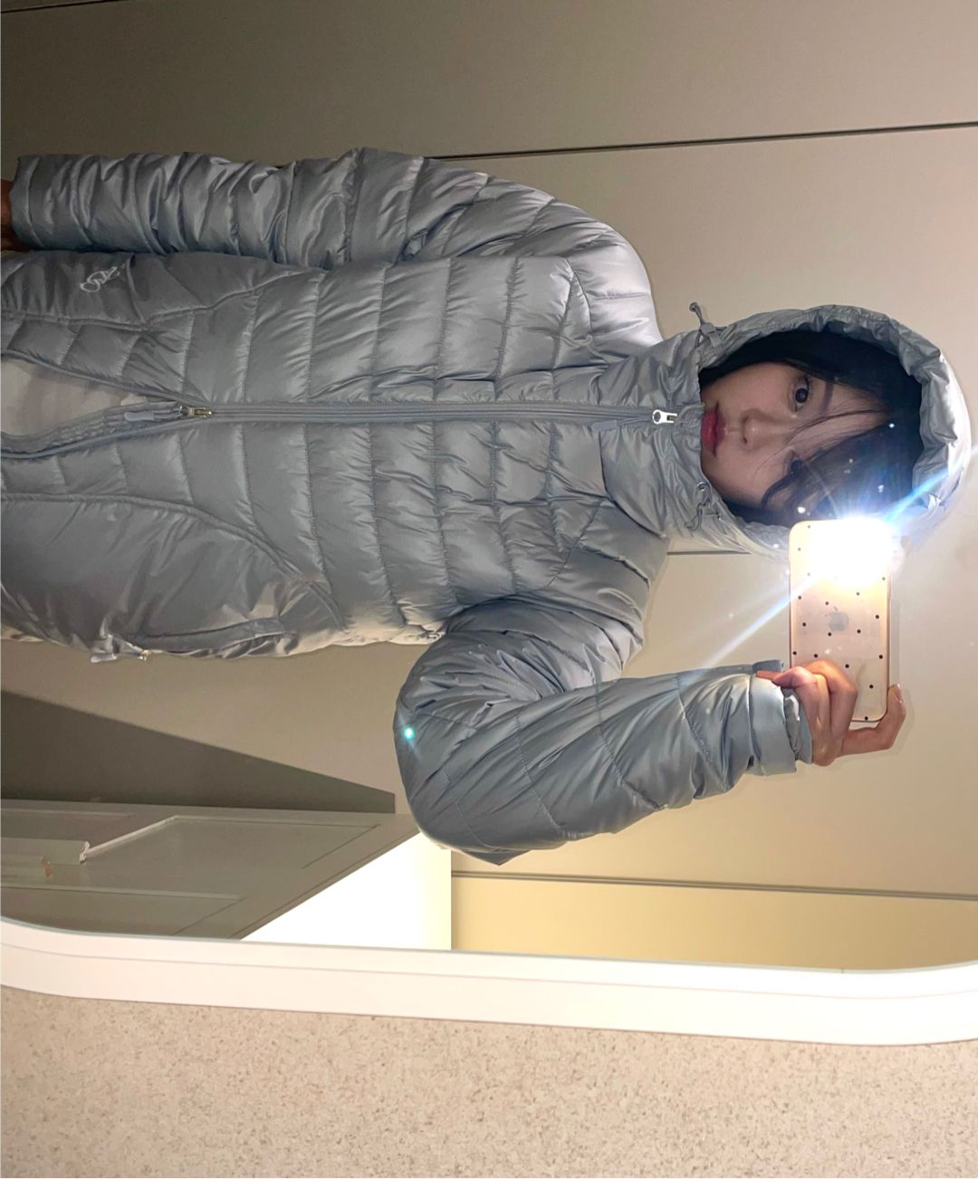 MUSINSA | FANCY CLUB Lightweight Swing Puffer (BURGUNDY) F25ZA001