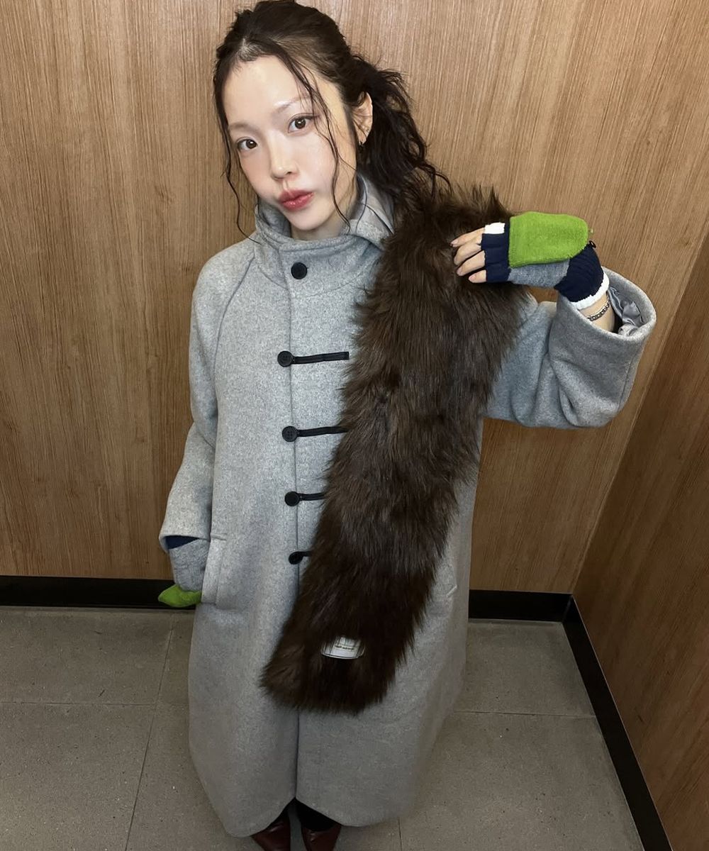 미세키서울(MISEKI SEOUL) Hoodie long duffle Coat GREY - 사이즈