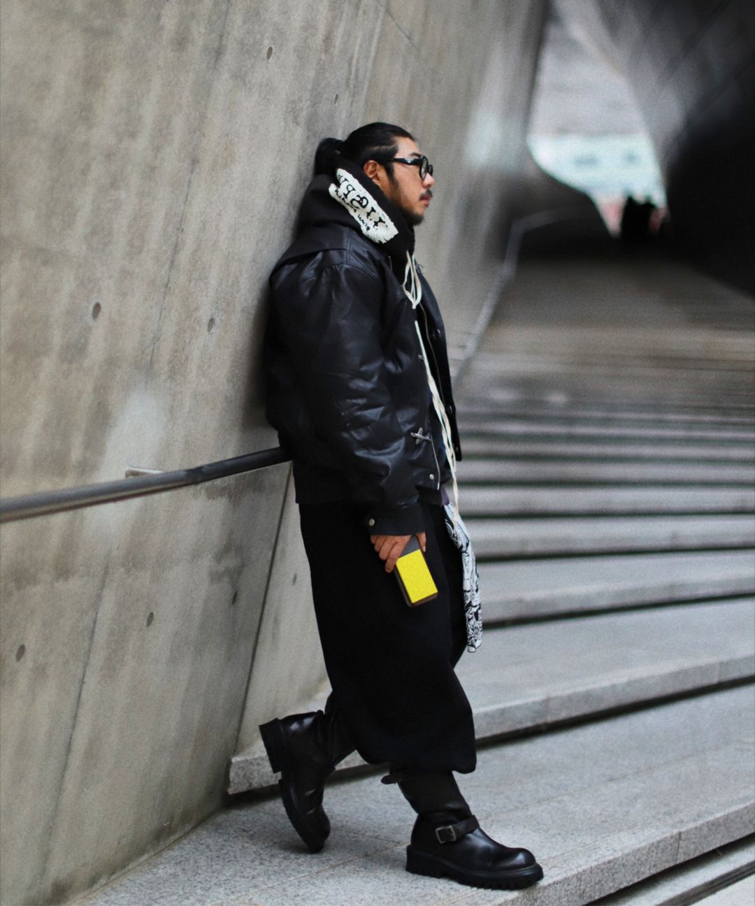 MUSINSA公式 | INDUST キルティングファイヤーマンレザージャケット_