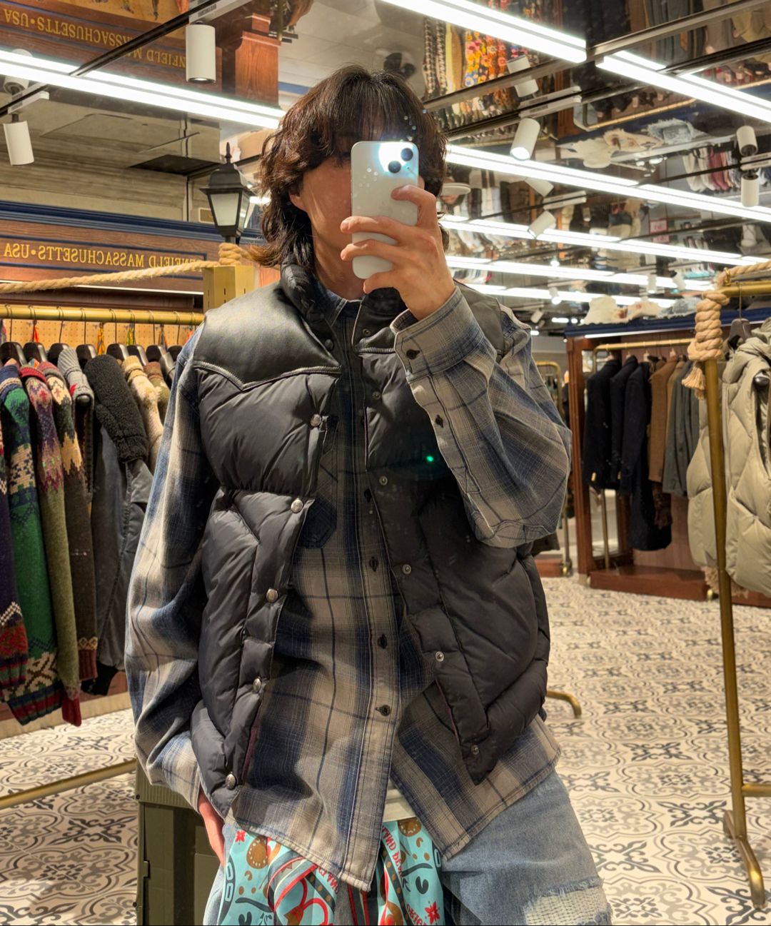 MUSINSA | PENFIELD Rock Wool Basic Down Vest Black_FR4WD05U