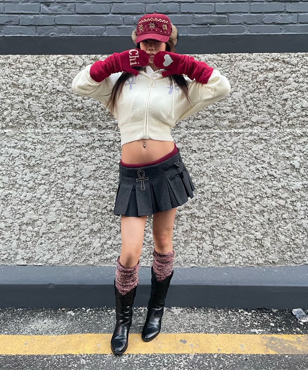 스컬프터(SCULPTOR) Wool Micro Wrap Skirt Gray - 사이즈 & 후기 | 무신사