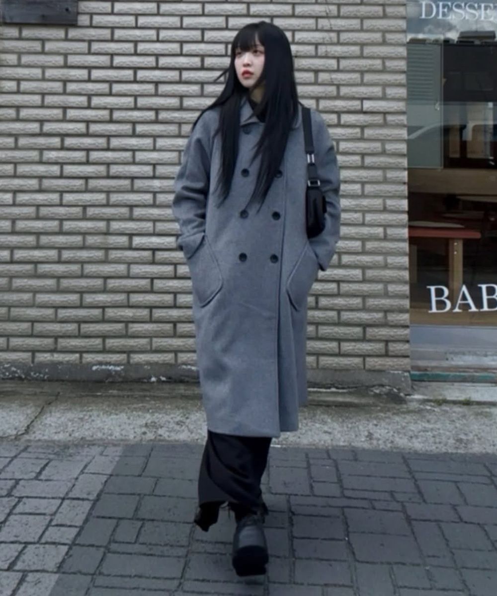 MUSINSA公式 | MISEKI SEOUL Double button long coat GREY