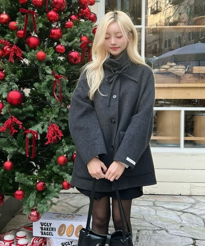 MUSINSA ヘイリーウールブックルハーフコート MUSINSA ヘイリーウールブックルハーフコート