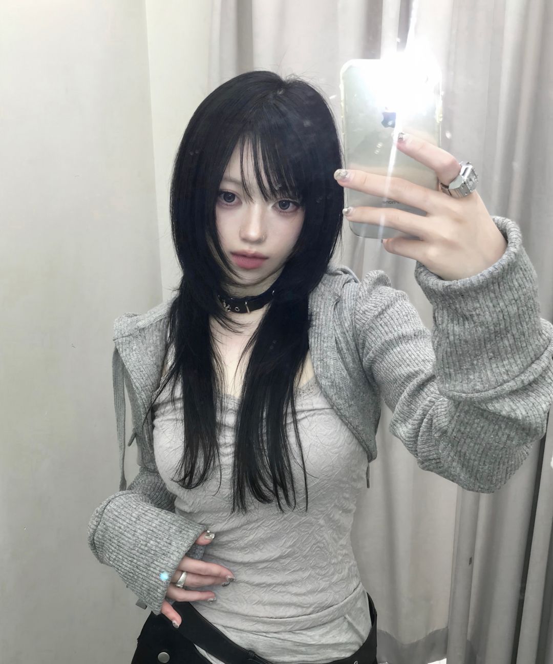 41pray Knit Hoodie Bolero Cardigan韓国 MUSINSA公式 | 41PRAY Knit Hoodie Bolero Cardigan / Grey