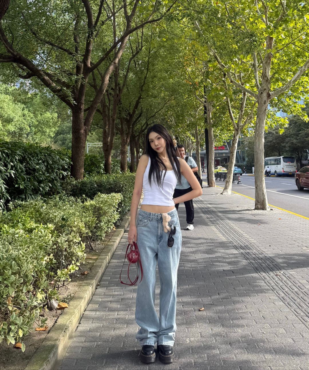 MUSINSA公式 | RONRON SIDE LINE STRAIGHT DENIM LIGHT BLUE