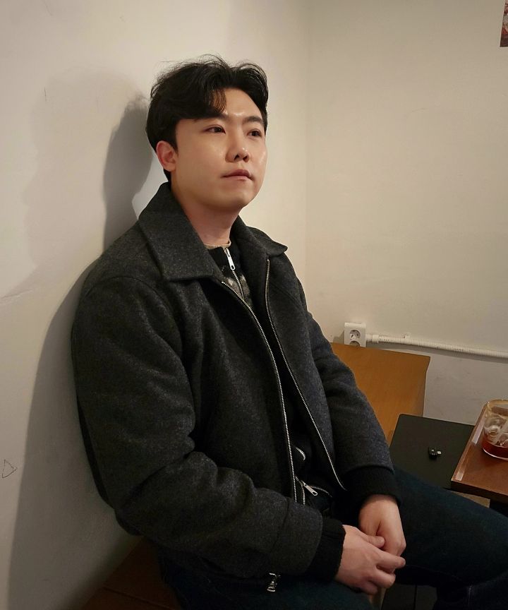 MUSINSA | BESLOW WOOL WIDE COLLAR HARRINGTON JACKET MELANGE CHARCOAL