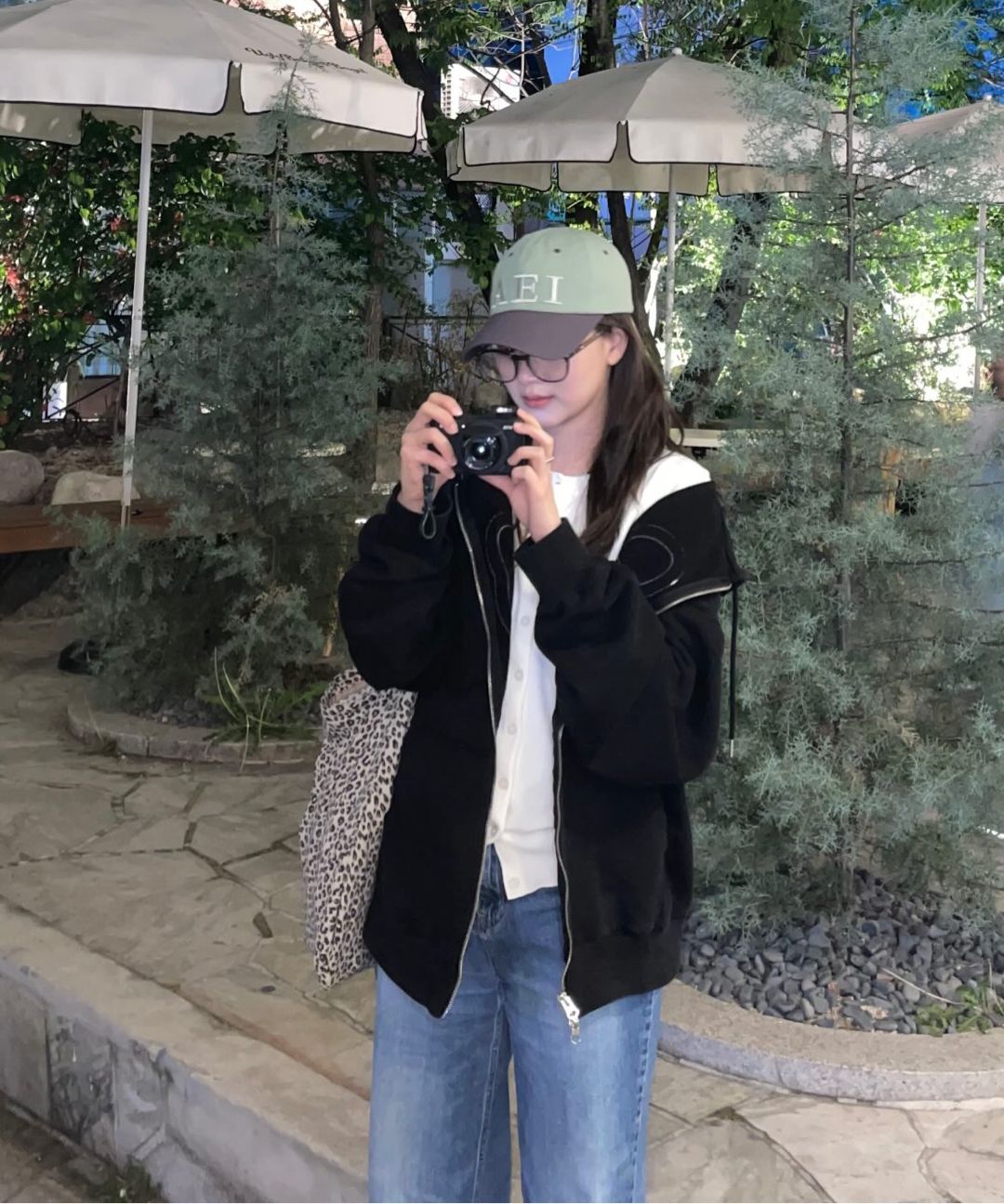 MUSINSA公式 | YOUHEE YOUHEE RIBBON HOOD ZIP-UP BLACK