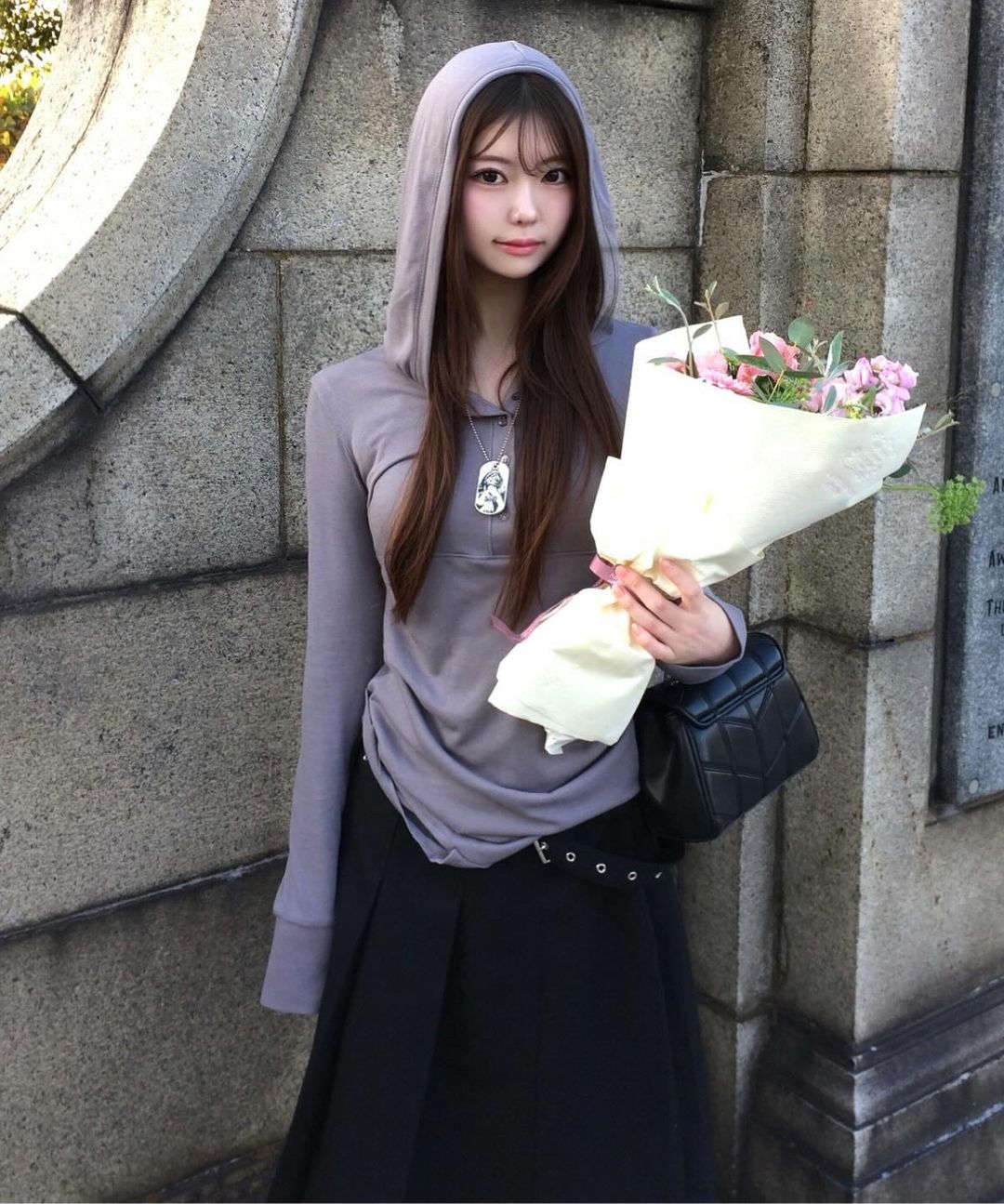 MUSINSA | FLAREUP Asymmetrical Draped Hoodie (FL-187_Ivory)