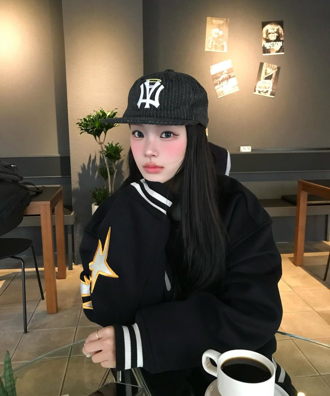 MUSINSA公式 | AEAE AE SYMBOL STRIPE ANGEL WING CAP [BLACK]