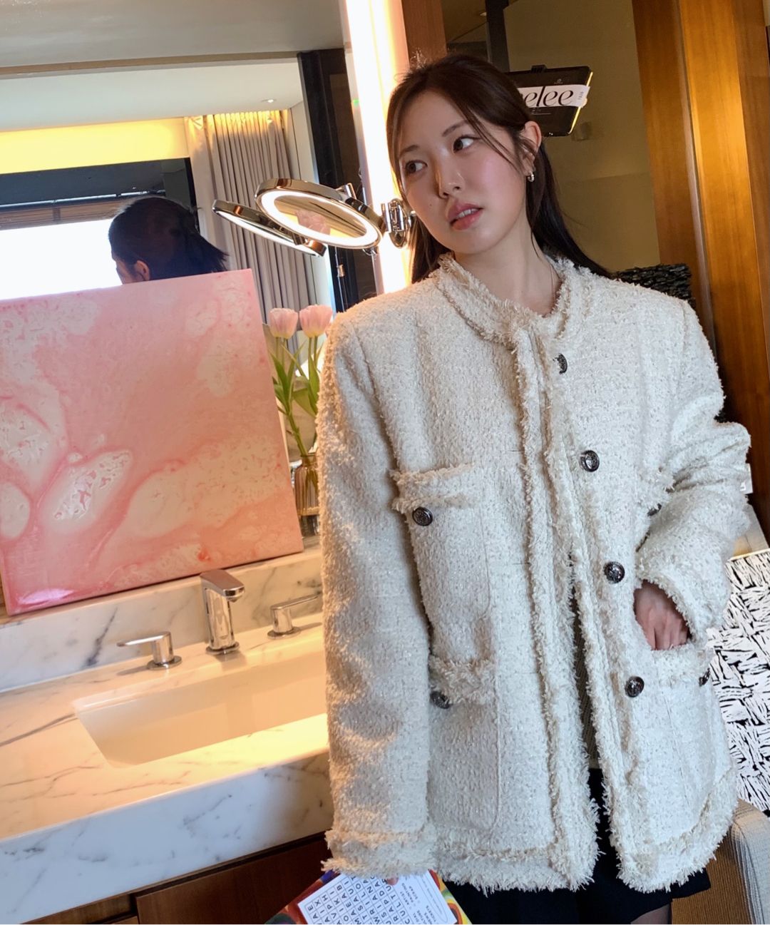 MUSINSA | KHAKIPOINT Antique Tweed Jacket (black)