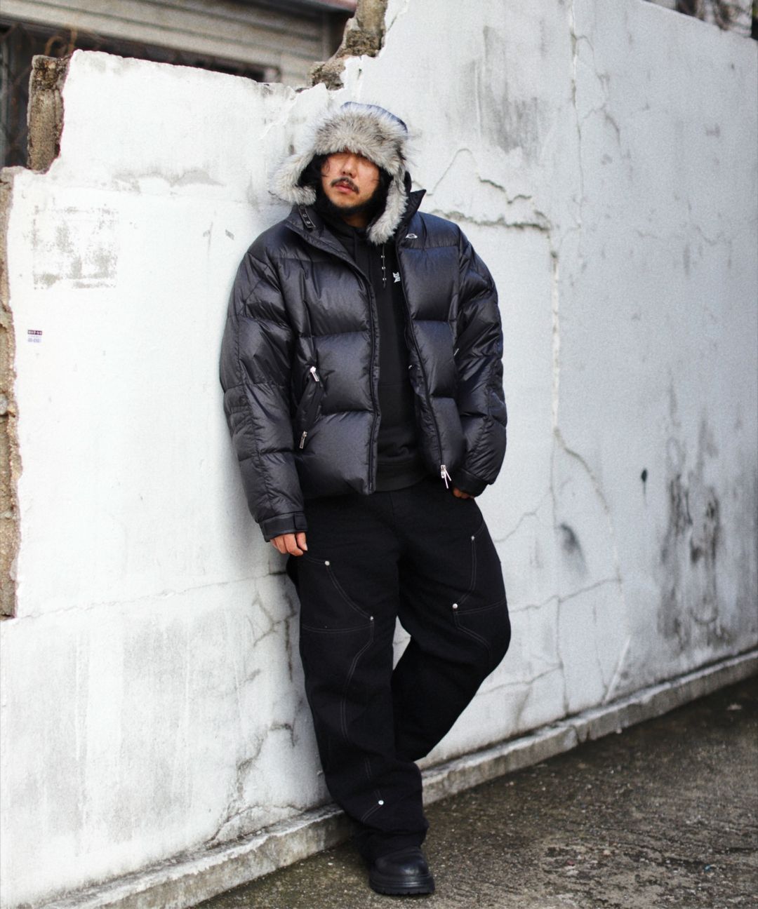 MUSINSA公式 | OPENING PROJECT Identity Down Jacket - Black