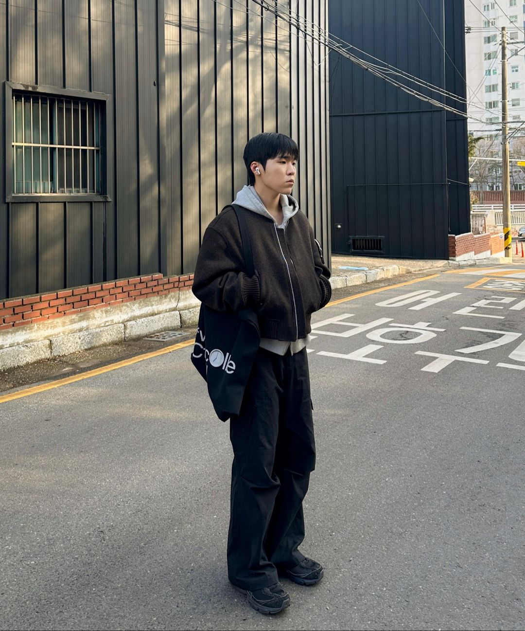 MUSINSA公式 | DNSR ポケットウールヘリンボーンMA-1ブラウン