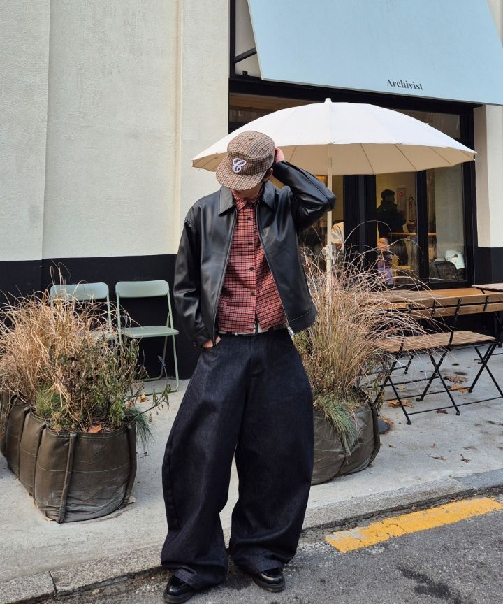 MUSINSA公式 | DOFFJASON オーバーフィットラムスキンシングルジャケット