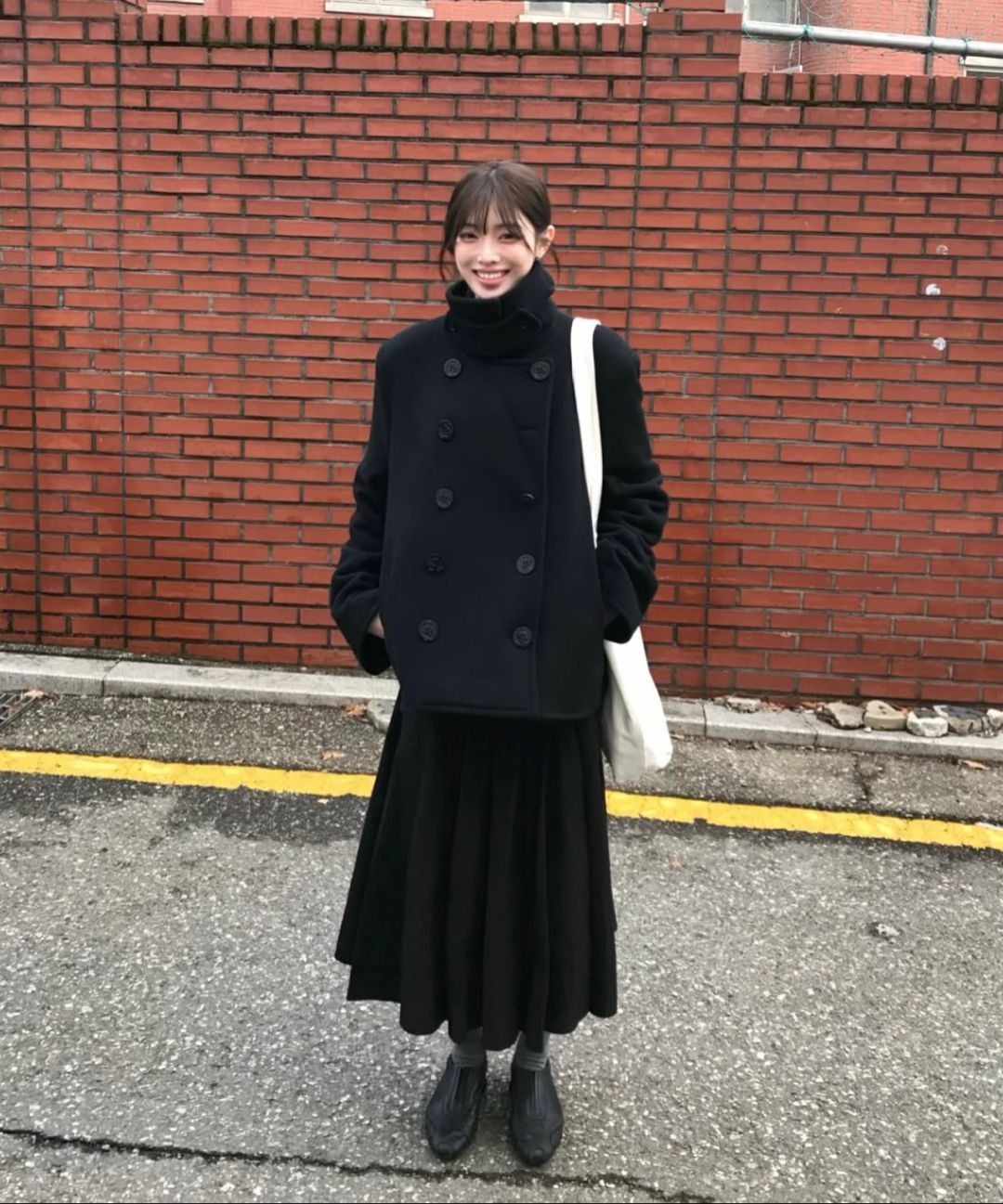 MUSINSA公式 | KIRYU PEA COAT (BLACK)