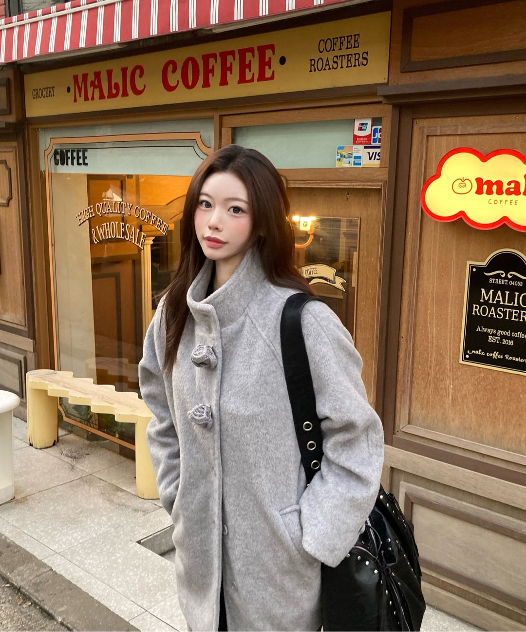 ILLIGO ハーフコート MUSINSA公式 | ILLIGO フレールハーフコート グレー