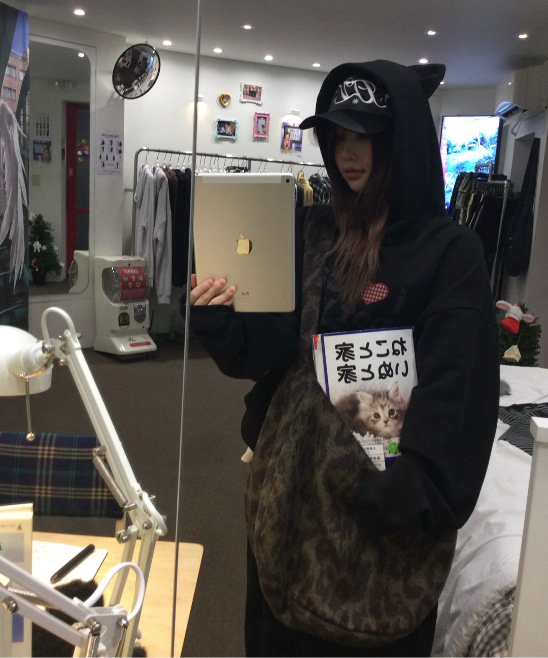 MUSINSA | ITZAVIBE I LOVE CAT NOT YOU CAT EAR HOODIE