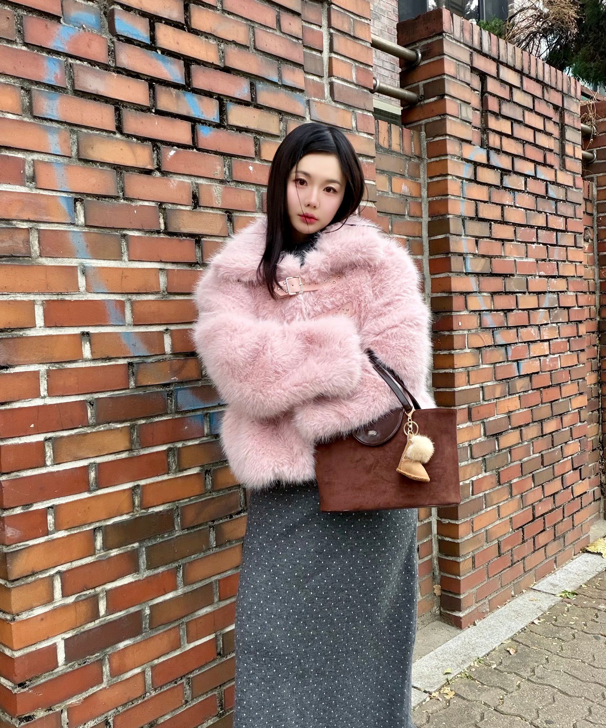 MUSINSA公式 | ILLIGO パピィショートファージャケットブラック