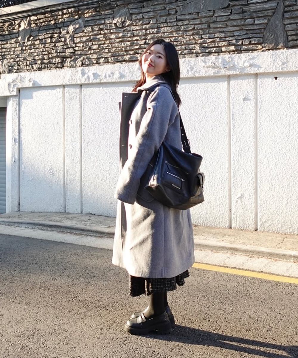 MUSINSA公式 | MISEKI SEOUL Double button long coat GREY