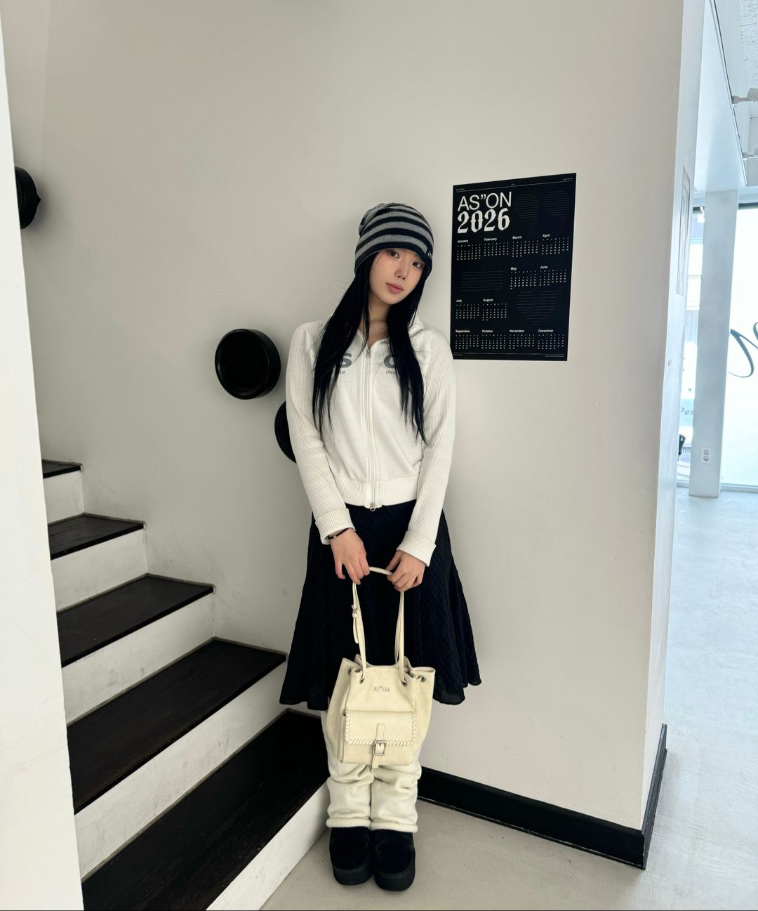 MUSINSA公式 | ASON SALT ZIP-UP / BLACK