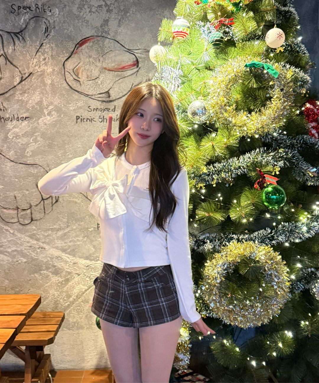 MUSINSA公式 | CRANK リボンタイドニットカーディガン_ネイビー